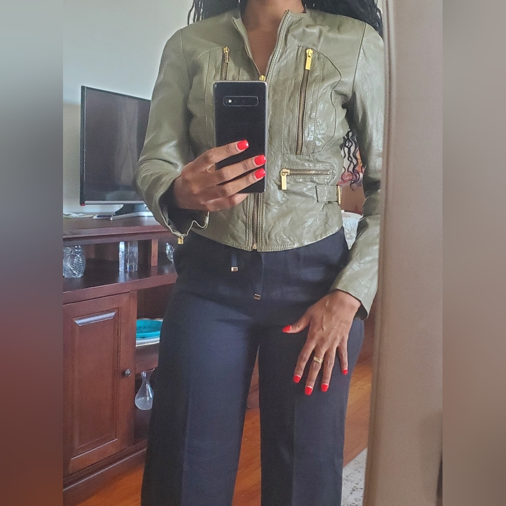 Michael kors leather jacket